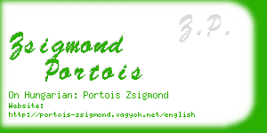 zsigmond portois business card